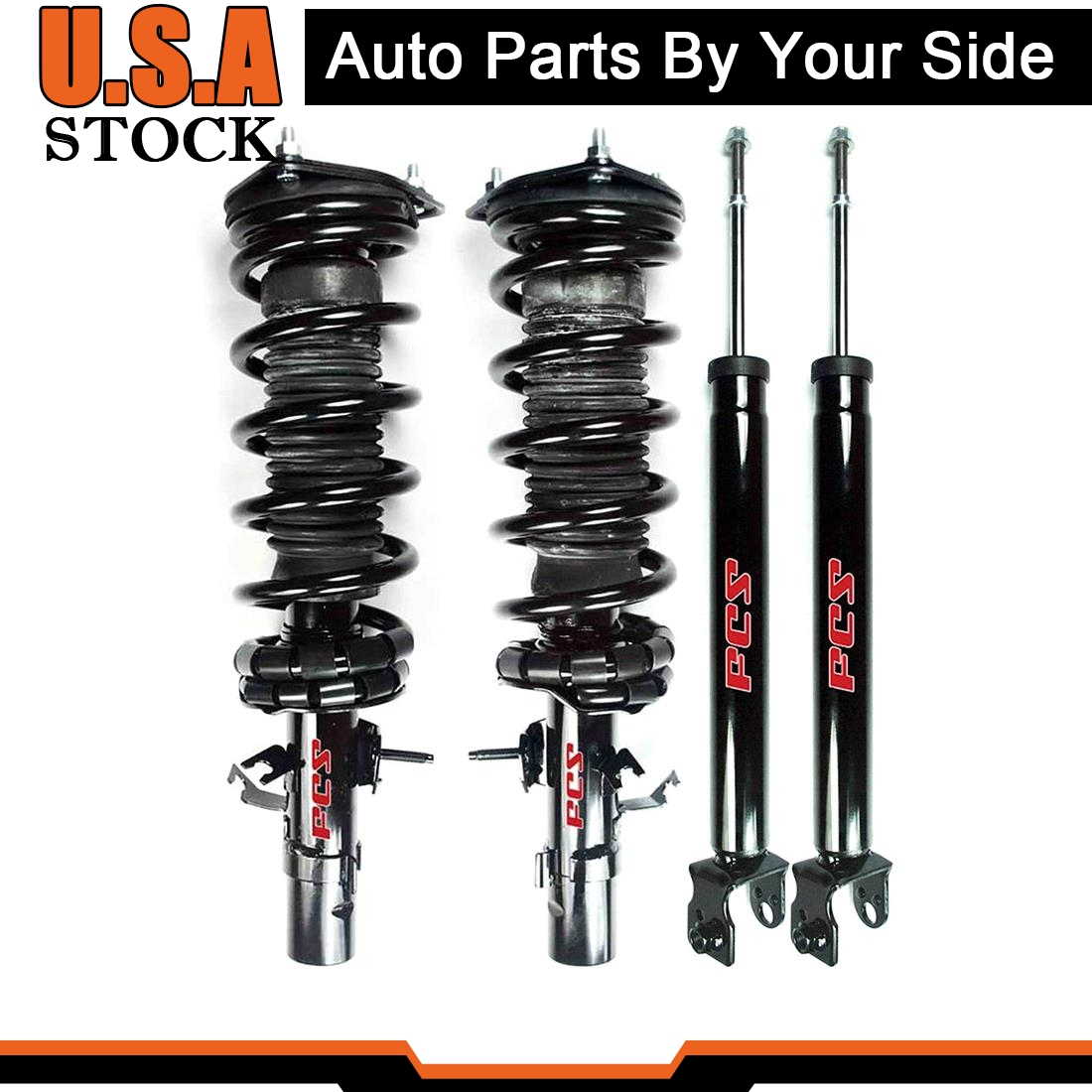 OE Front Struts & Rear Shocks For 2009-2013 Infiniti G37 Sedan 4X4_