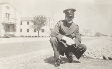 1940s WWII US Army Air Corps Soldier Handsome Man in Uniform Orig Photo P17r11