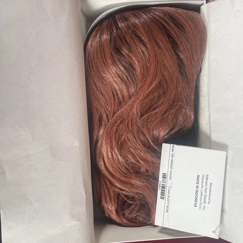 MUSE SERIES Dusty Rose BREEZY WAVEZ SYNTHETIC WIG | Rene of Paris - Image 3 of 3