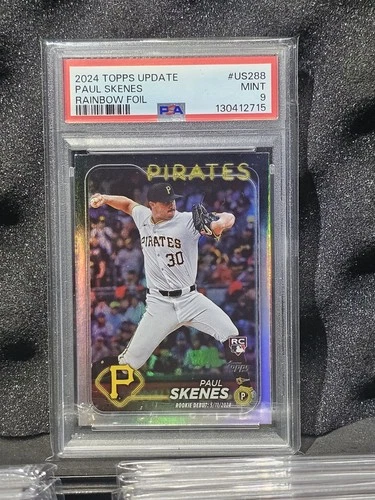 2024 Topps Update Series - PSA 9 Paul Skenes #US288 Rainbow Foil (RC)