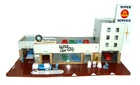 Marx Tin Litho Service Station & Sales “Super Car City” ~ 1968 + Accessories