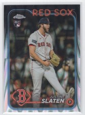 #USC46 2024 Topps Chrome SILVER RAYWAVE Justin Slaten RC Boston Red Sox
