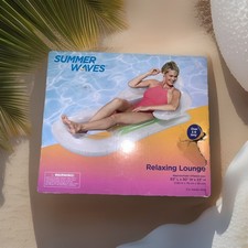 SUMMER WAVES Inflatable Relaxing Lounge Pool Float over 5ft long New In Box