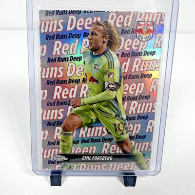 2024 Topps Chrome MLS Team Tags Emil Forsberg Red Runs Deep TT-7 NY Red Bulls