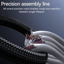 Nylon Braided USB C Cable 100W PD Fast Charging Cable Real Time Power Displaying