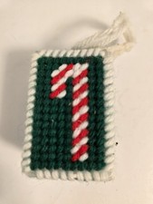 Vintage Christmas Ornament Needlepoint Handmade