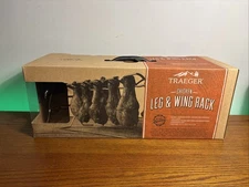 NEW Traeger Chicken Leg Wing Rack 12 Bay Stainless Steel Stand Cookware BBQ