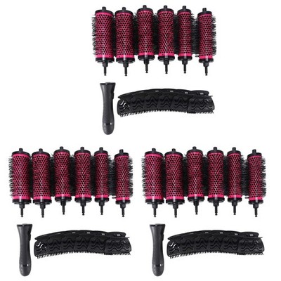 Chaisum 18Pcs 3 Sizes Detachable Handle Hair Brush Positioning Aluminum Ceramic