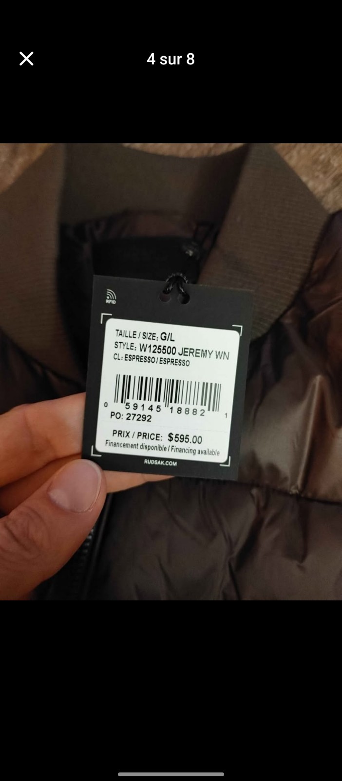 Rare Edition Rudsak Expresso Color Jacket Coat size L Top Quality Bomber image 4