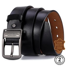 Ceinture Homme Cuir Grande Taille XL XXL XXXL 105cm à 170cm BCBG Classique Luxe