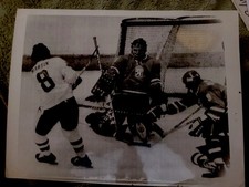 1976 RICK MARTIN TEAM CANADA PHOTO VLADIMIR DZURILLA CUP GOALIE NHL HOCKEY WHA 