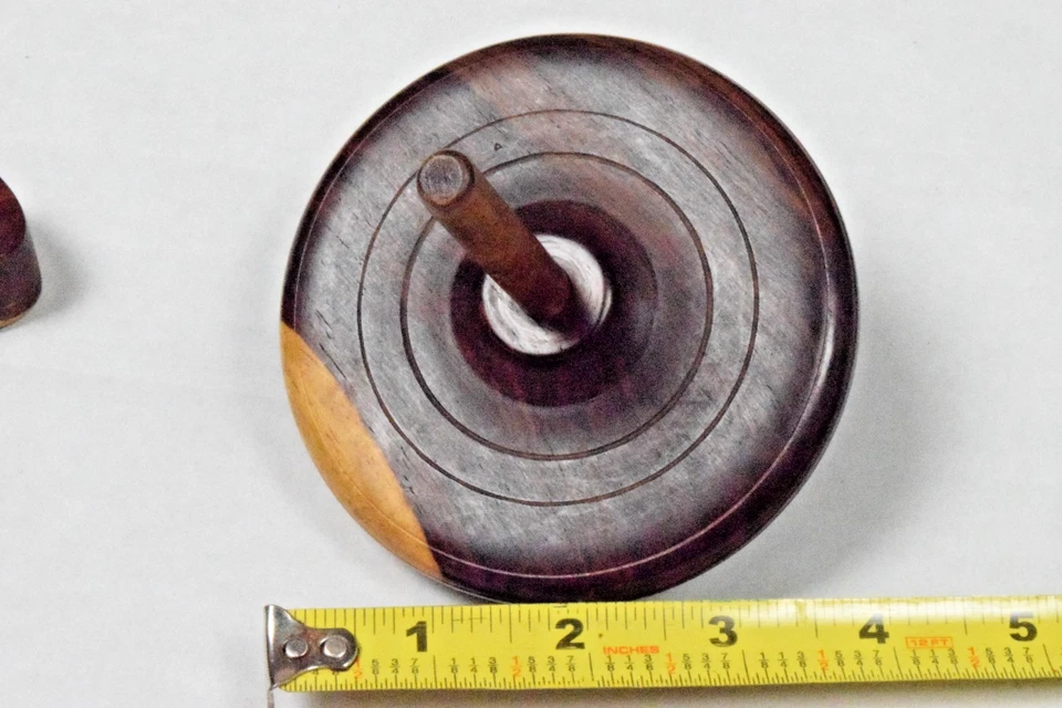 Látigo giratorio de colección artista de juguete Tim Mackaness años 70 negro nogal 20 de 25 Foto 3 de 4