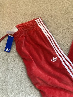 Adidas Adicolor Classics SST Men s Track Pants M Medium Red Velour New