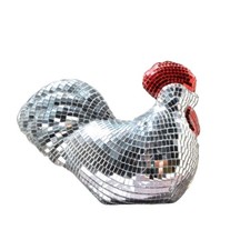 Glass Chicken Figurines Collectibles Figurines Ornament for Office Home Decors