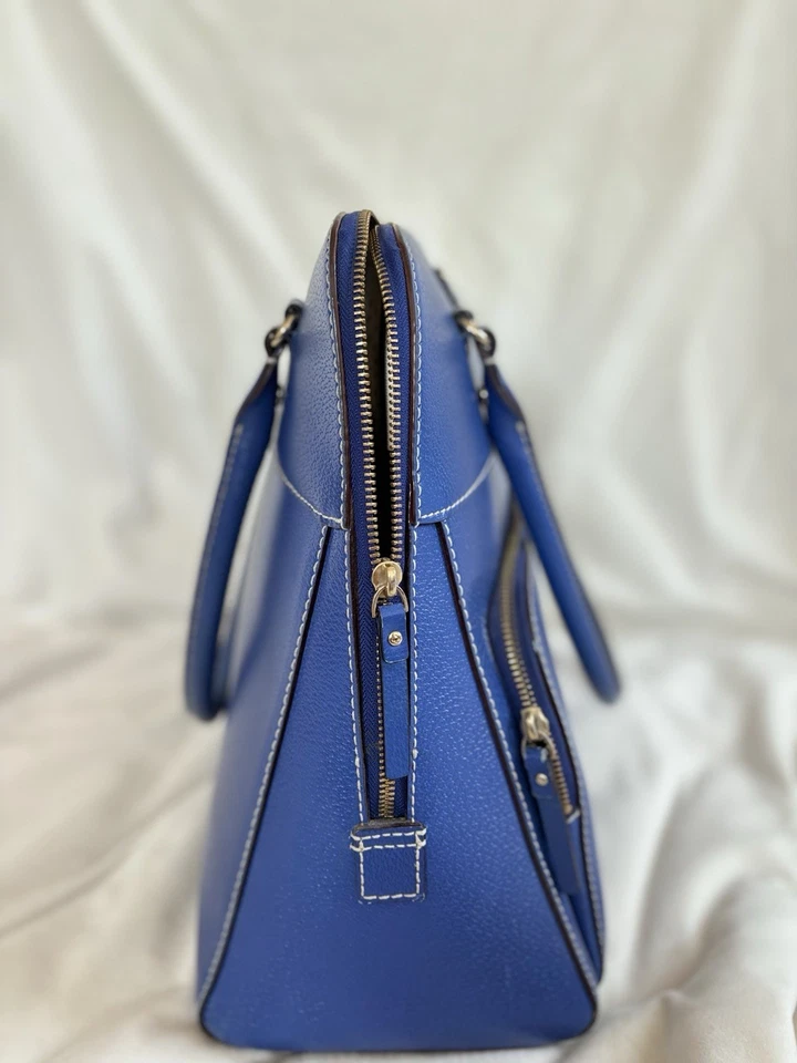 Bolso de Mano Kate Spade, Nueva York de Cuero Azul Real - $299 Bolso de Diseñador Foto 3 de 4