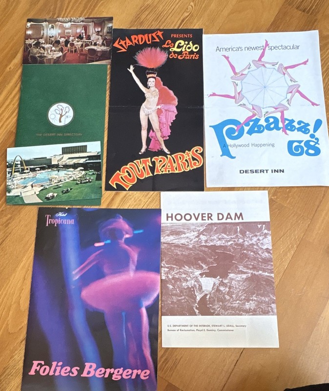 Vintage 1960’s Las Vegas, Nevada Brochure lot of 5 