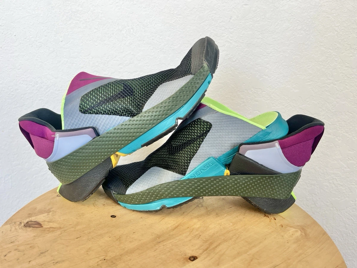 Nike Go FlyEase Black Lime Glow Men\'s Sz 7 CW5883-004 Shoes Sneakers Slip-On New 10 Nike Go FlyEase Black Lime Glow Slip On Bordeaux  main image 2