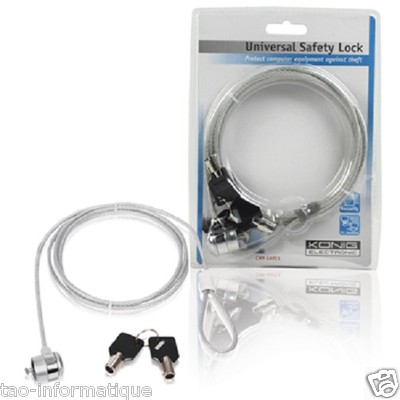 10er Set Universal Notebook/Computer Diebstahlsicherung 1,8 Meter