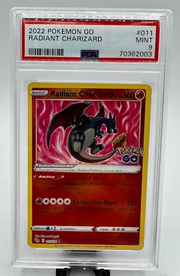 2022 Pokemon Radiant Charizard Pokemon Go 011/078 PSA 9 MINT | eBay