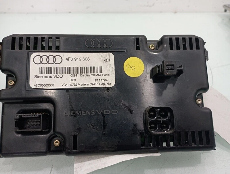 4F0919603 multifunction screen for AUDI A6 AVANT (4F5) 3.0 TDI QUATTRO 442451 - image 4 of 4