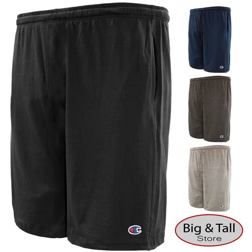 Big Men's Champion Lightweight Cotton Jersey SHORTS 3XL 4XL 5XL 6XL - Afbeelding 1 van 16