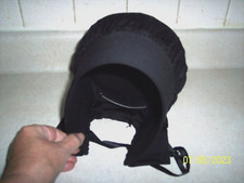 Amish Hat Bonnet Handmade Hand Stitched Black Size Medium