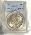 1887 Morgan Silver Dollar ~ PCGS MS64 - Series 52 ~ 7172.64/7710474