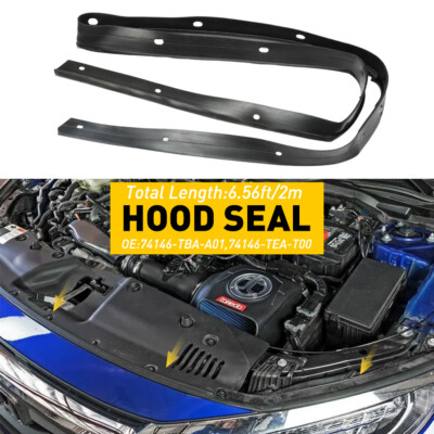 #ad Car Hood Seal Strip Weatherstrip Rubber For 2016 2019 Honda Civic 74146 TEA T00 $18.99