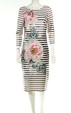ECI 134089 Pink Hue Flower Print Scuba Sheath Dress Sz 4