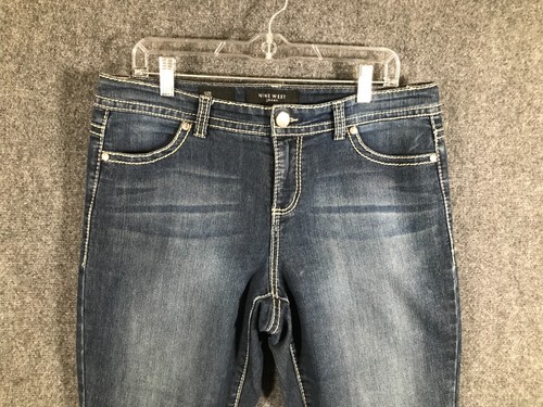 Nine West Jeans Womens Size 12 Blue Denim (12-31) Stretchy Ankle Leg - Picture 2 of 12