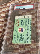 1963 NFL CHAMPIONSHIP FOOTBALL TICKET STUB WRIGLEY FIELD BEARS/GIANTS PSA FR 1.5