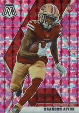Panini NFL Mosaic 2020 Rookie Card No. 210 Brandon Aiyuk Pink Camo Prizm. rookie card picture