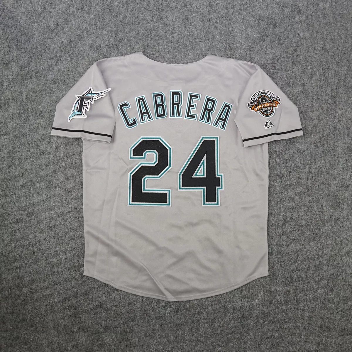 Miguel Cabrera 2007 Florida Marlins 10th Anniversary Men's Grey Road Jersey