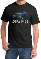 1967-72 Ford F100 Pickup Truck Neon Design Tshirt NEW FREE SHIP
