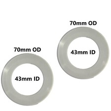 Toilet Flush Silicone Seal, 70 mm OD, 43 mm ID or 2  3/4" X 1  11/16" 2 pack 