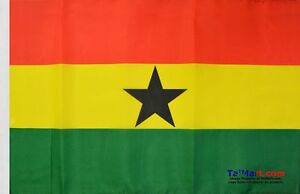 5ft x 3ft Polyester Ghana National Flag With Eyelet Rugby Football Decorations