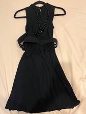 Moschino Cheap and Chic Mini Dress Black Size 6 With Belt Necklace Holiday Party