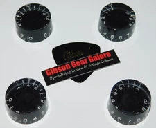 Les Paul Speed Knobs Set Black Guitar Parts Project Custom ES Gibson Pick SG A