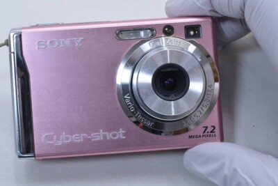 Sony DSC-W80 Pink 7.2MP Digital Camera Cyber-shot used w/ Battery