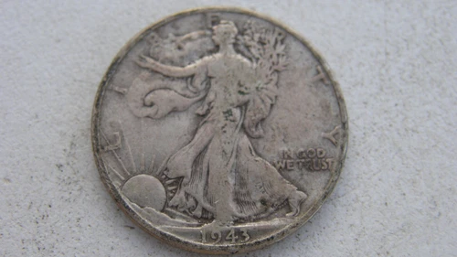 1943 Walking Liberty Half Dollar 90% Silver Very Good VG See Pictures