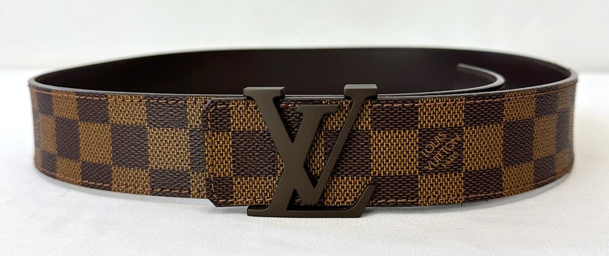 NEW LOUIS VUITTON LV Initiales Damier Ebene Canvas 40mm Belt NEW LOUIS VUITTON LV Initiales Damier Ebene Canvas 40mm Belt