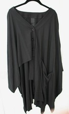 Kedem Sasson Asymmetrical Black Cardigan Jacket Plus Size Msrp $279 New With Tag