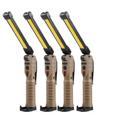 2/4 Pack Magnetic Base LED COB Work Light Rechargeable Mechanic Torch Flashlight