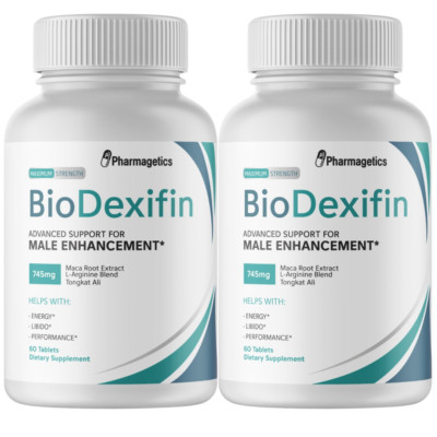 Biodexifin Advanced Male Stamina and Performance Bio Dexifin 2 Bottles 120 Caps 