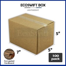 100 7x5x5 Corrugated Shipping Boxes - 100 Boxes - EcoSwift