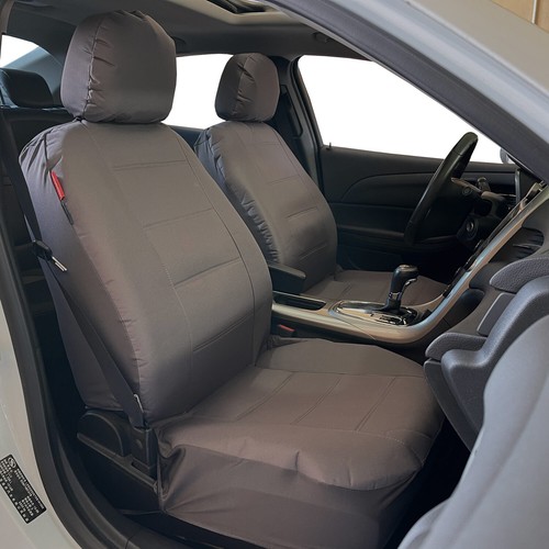 Waterproof Grey Canvas Car Seat Covers Front For Toyota Hilux Dual Cab SR SR5 - Picture 2 of 3
