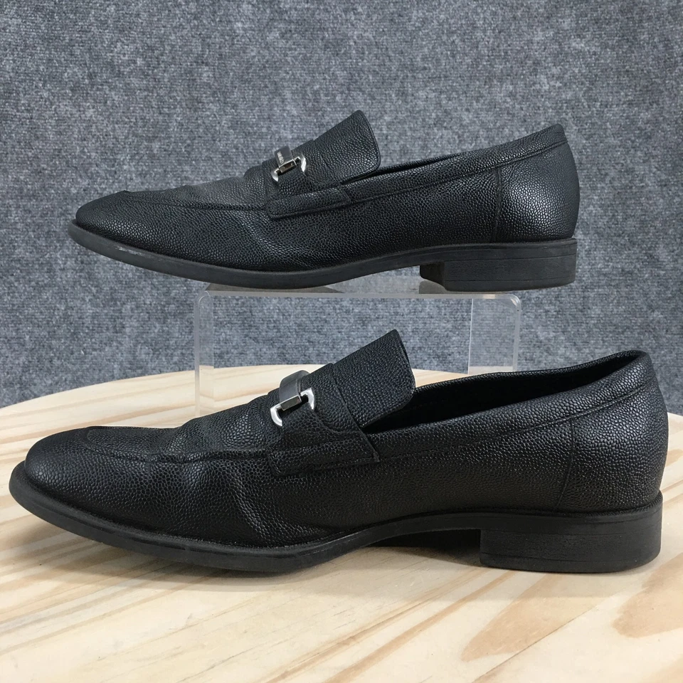 Calvin Klein Shoes Mens 10 Eaton Dress Slip On Bit Loafer Black Faux Leather - Image 2 of 4