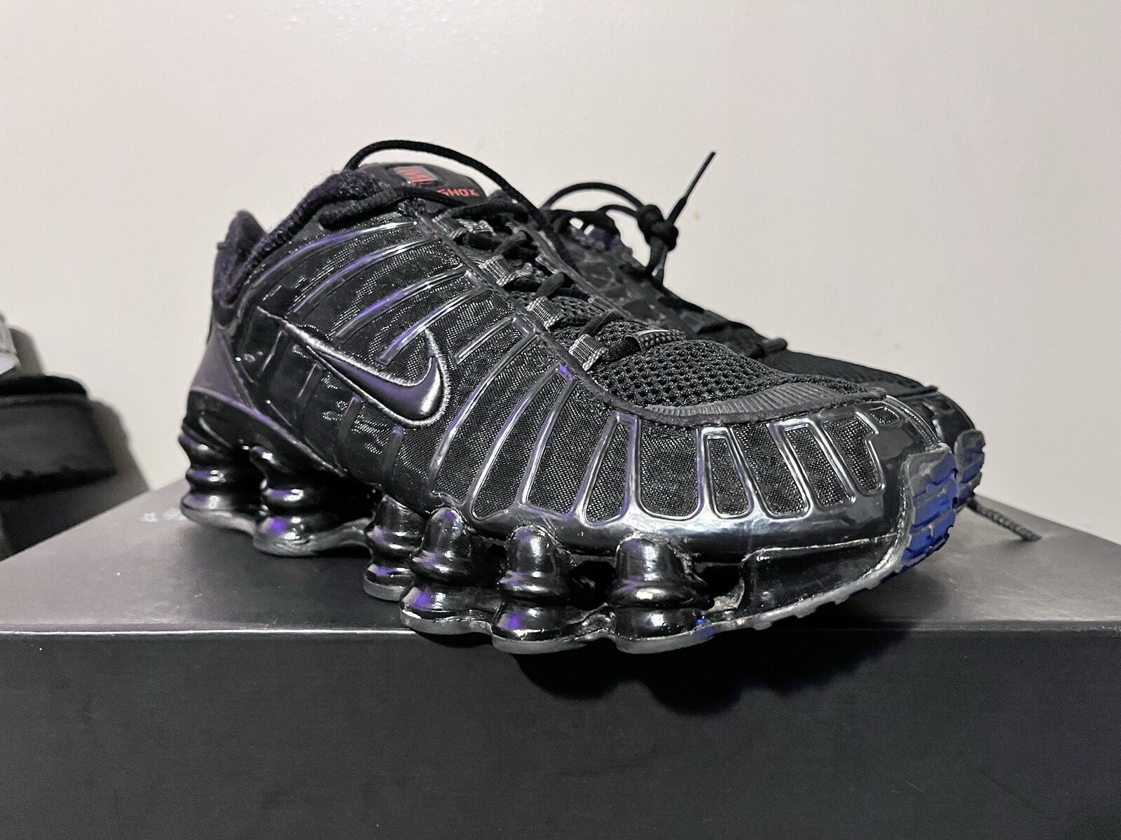 2019 Women’s Nike Shox TL Black Metallic Hematite Orange Used Size 8.5 Rare NDS image 4