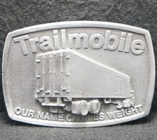 XE03147 VINTAGE 1970s  TRAILMOBILE  TRUCK TRAILER COMPANY BELT BUCKLE