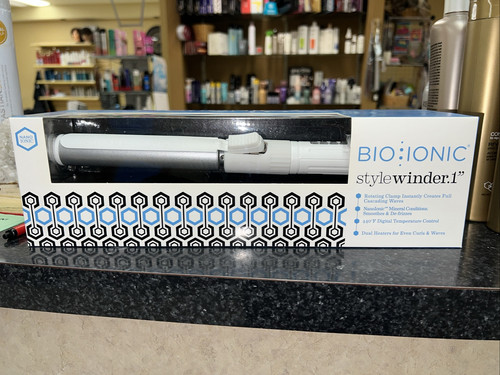 Bio Ionic Stylewinder Pro Rotating Styling Iron One Inch White- NEW - Picture 1 of 6